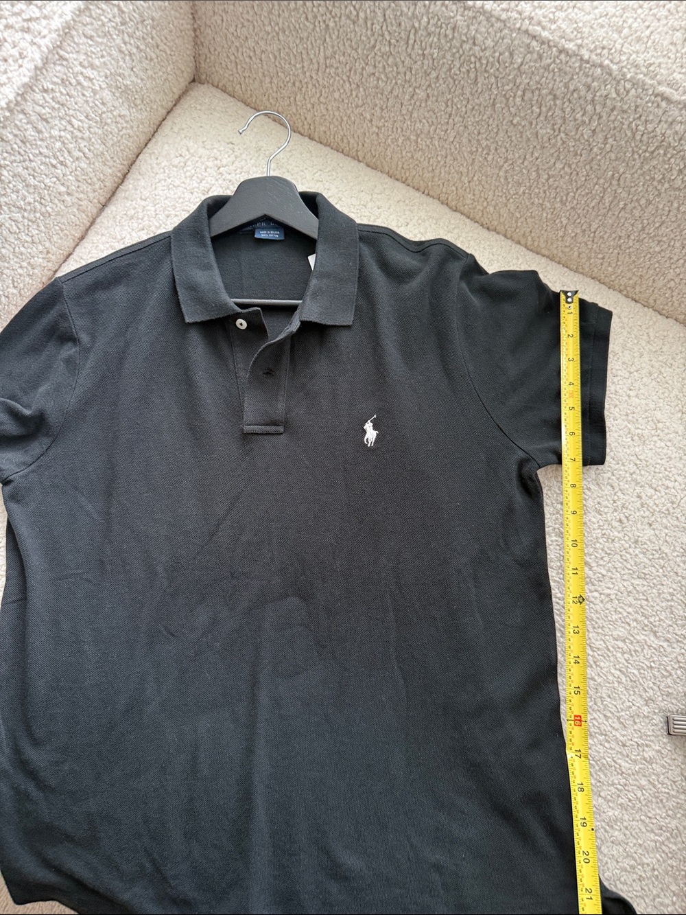 Ralph Lauren Black Polo with White Pony Logo XL NWT - Picture 6 of 9